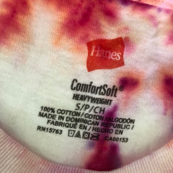 Custom-made hand-dyed tie-dye cotton tee shirt - Picture 4 of 5